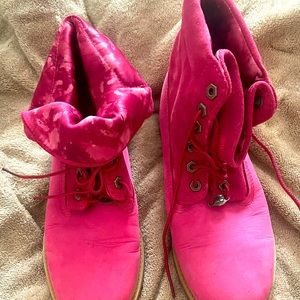 Timberland pink boots size 9